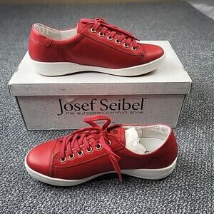 Josef Seibel SINA 11 Sneakers Women's US 6 EU 36 Red Leather Comfort